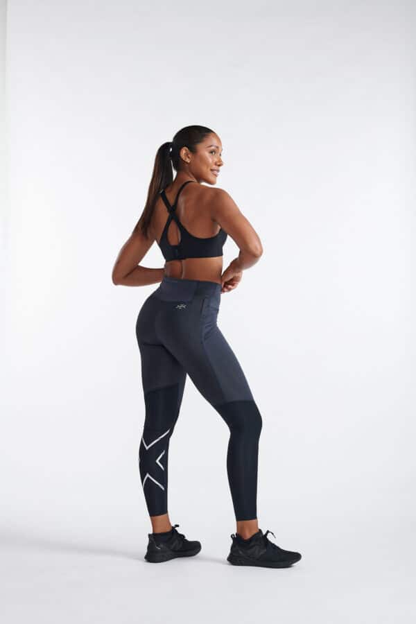 WA7101b_BLK-WRF_11 2XU LightSpeed React Hi-Rise Compression Tights, Kvenna - Image 8