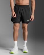 2XU Aero Mesh 2-in-1 5 inch Stuttbuxur, Karla - Image 2