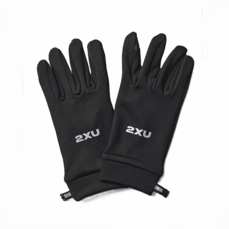 2xu Run Glove hlaupavettlingar, svartir