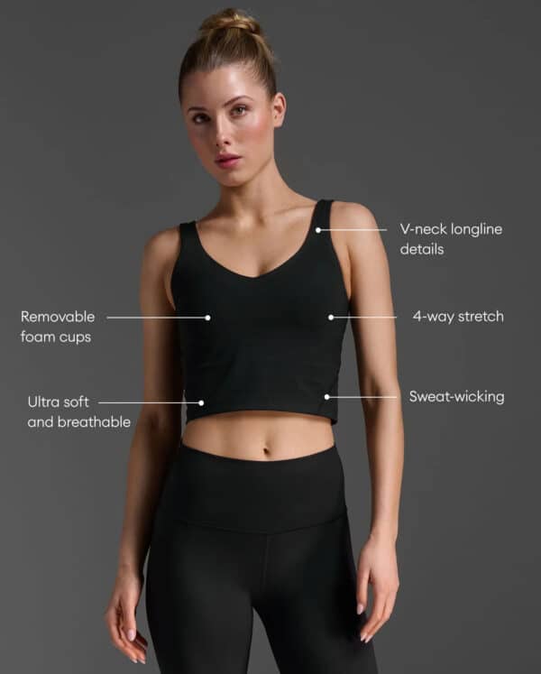 WR7478a_BLK-BLK_2_bnakxb 2XU Fluid Longline Bra, toppur - Image 7