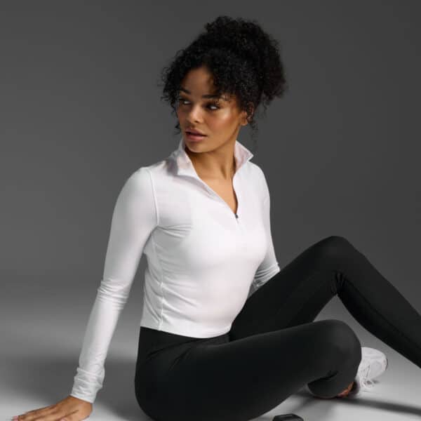 2XU OL Flex Crop 1/2 Zip langerma, kvenna - Image 3