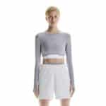 On Train Long Sleeve Crop, kvenna