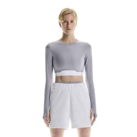 On Train Long Sleeve Crop, kvenna