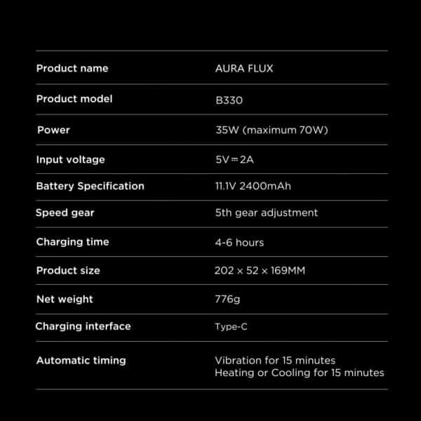 Aura Flux, nuddbyssa með hita og kulda - Image 6