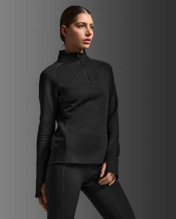 2XU Ignition Haptic 1/4 Zip, hlý peysa kvenna - Image 2