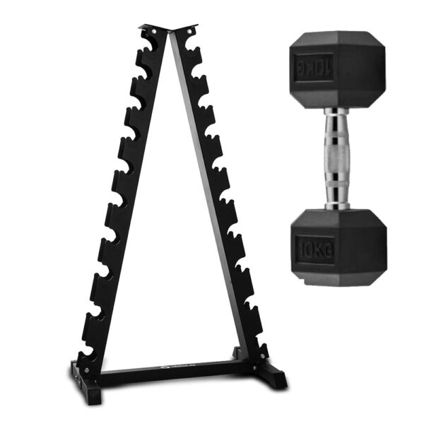 Dumbell rack pakkatilbod staerra Pakkatilboð – Dumbell rack og handlóð (alls 330kg) - Image 1