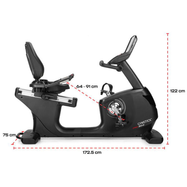 Gymstick Recumbent Bike, þrek-/æfingahjól - Image 5